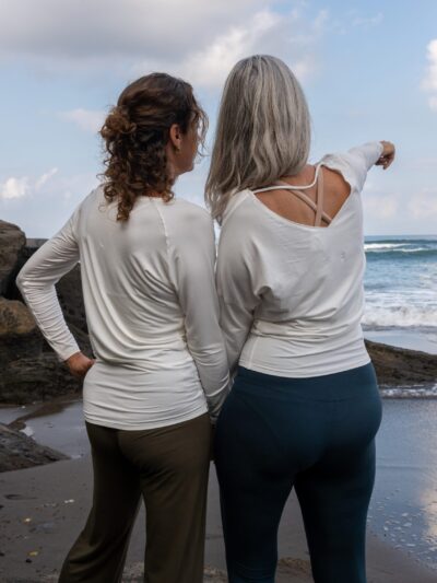 Long-Sleeve Back-Neckline T-shirt | Annabel