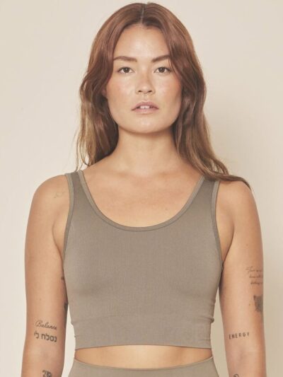 Ribbed Knit Crop Top | Soft Seamless