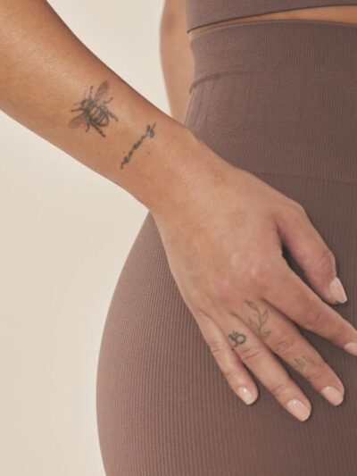 Ribbed Knit Yoga Leggings | Soft Seamless