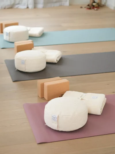 Solid Water Green, Anthracite, and Lavender Rose Natural Rubber Yoga Mat Yoga Boutique