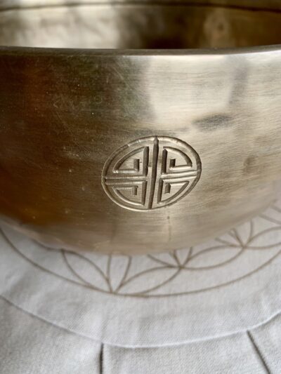 Singing bowl made from a blend of metal alloys, traditionally handcrafted in Nepal