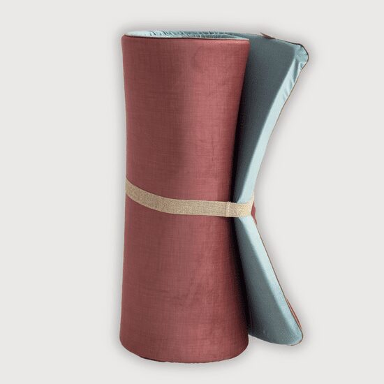 ByAlex two-tone burgundy and teal rolled thick yoga mat