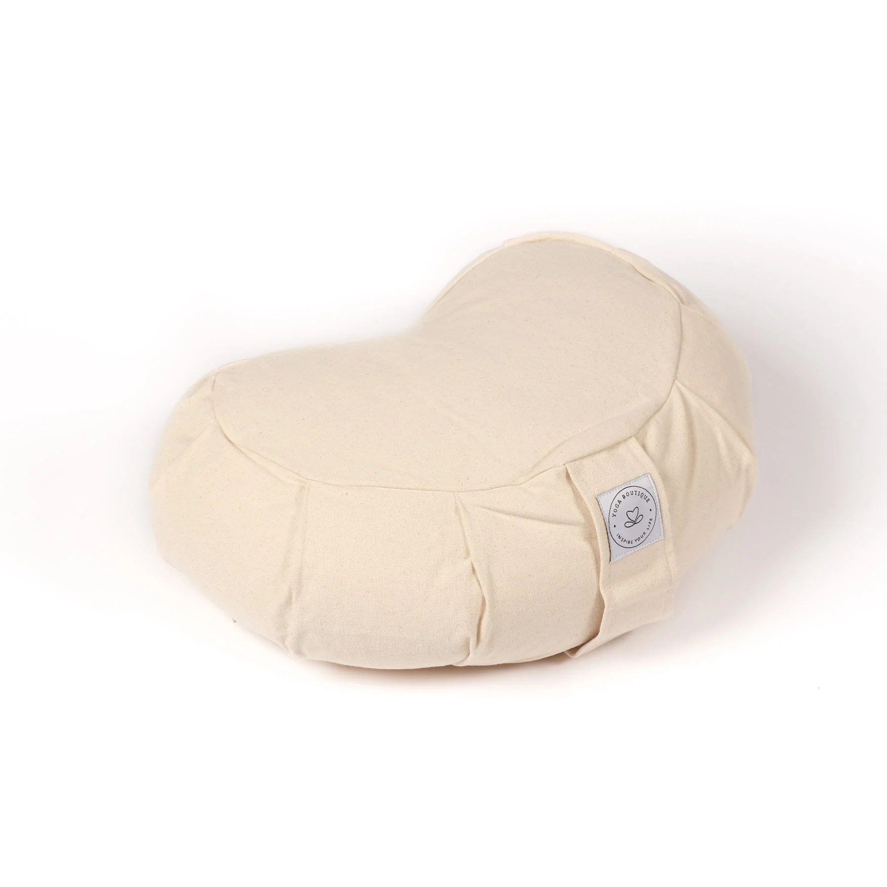 meditation cushion half-moon zafu plain natural white