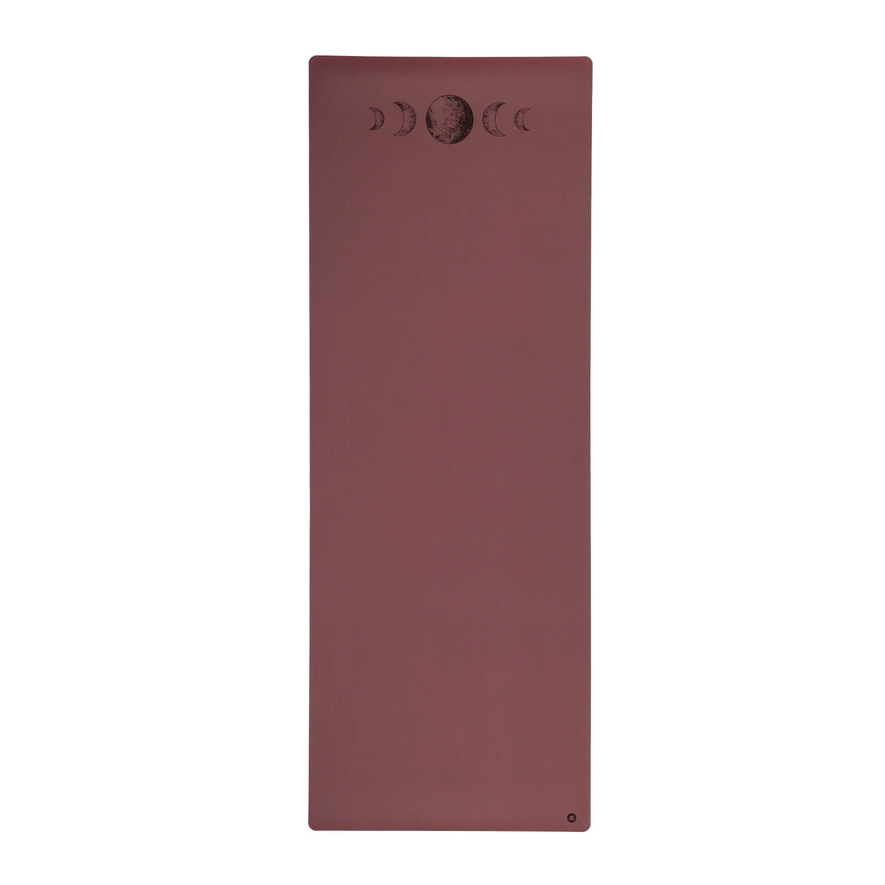 Burgundy yoga mat with moon phases