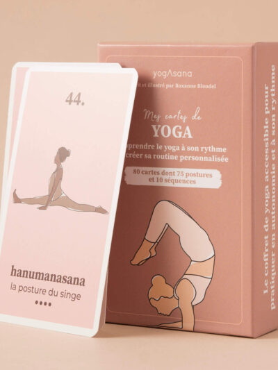 Hatha and Vinyasa Yoga themed card deck made of cardboard by Yogasana