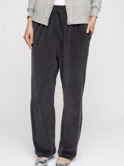 Women's gray velvet pants