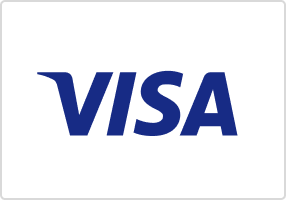 Blue Visa logo on white background